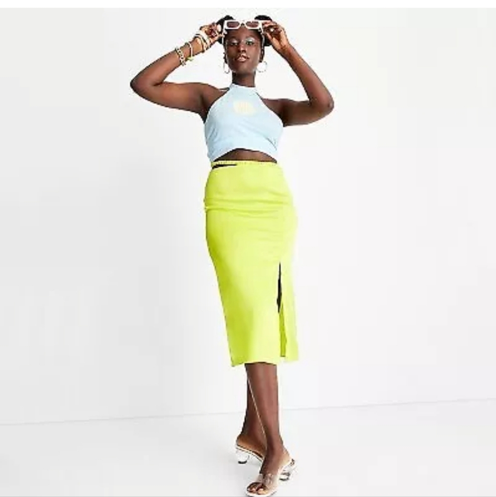 Nwt future collective lime green skirt